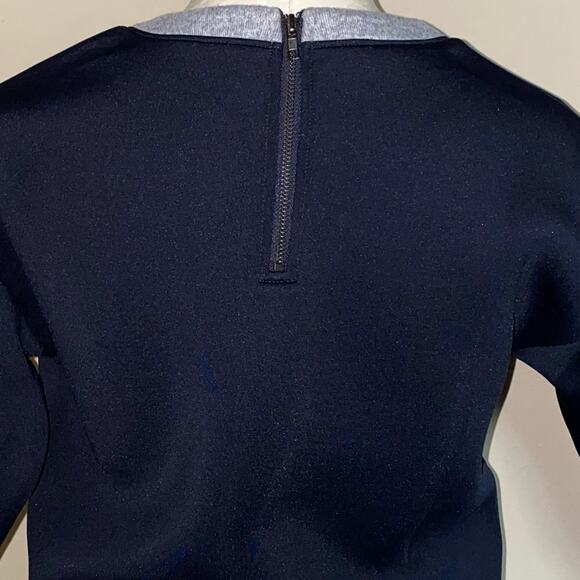 Lucca Anthropologie Pullover Sweatshirt sweater navy blue with grey trim XS - Picture 9 of 9